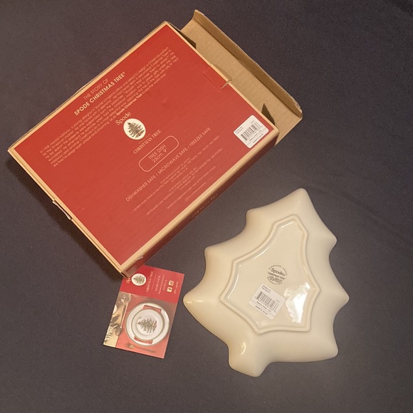 SPODE Christmas Tree Dish Spode Christmas Tree Shaped Dish Fine Earthenware - Picture 4 of 9